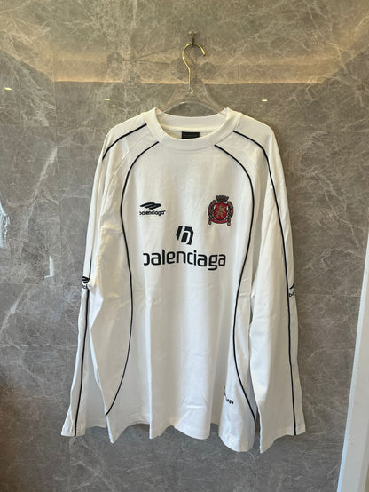 Maillot de football à manches longues blanc Balenciaga "Tokyo"