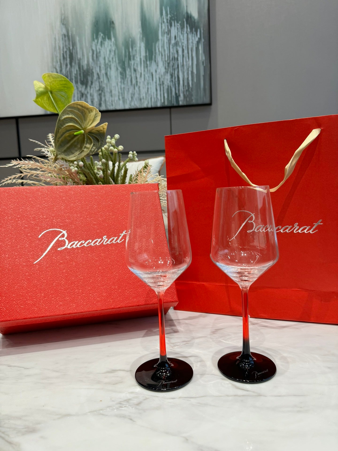 Baccarat Crystal Wine Glass Set (2-Piece Gift Box)