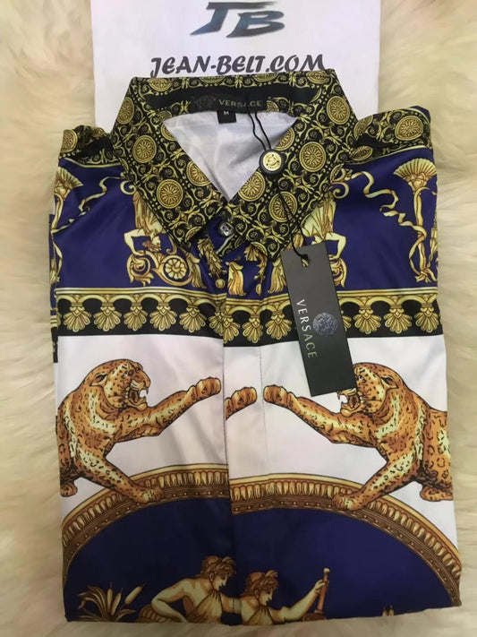 Versace Animal Print Button-Down Shirt – Luxury Designer Shirt