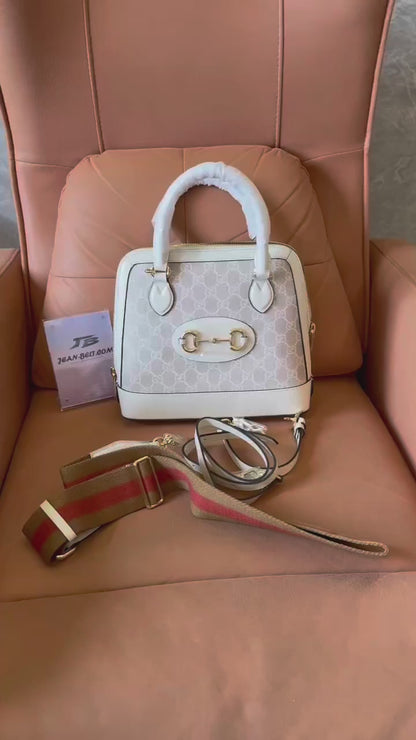 Gucci Horsebit 1995 GG Sueme Handbag