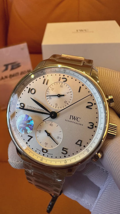 Relógio cronógrafo português IWC 371617 41mm