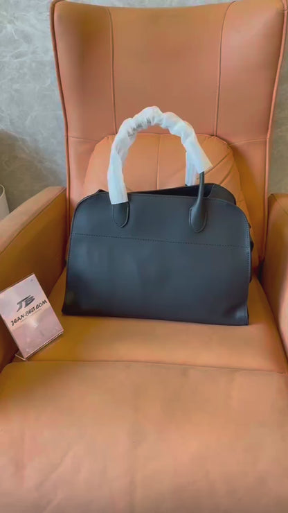 Bolso de mano The Row Margaux 10 negro plateado