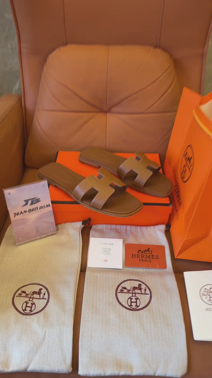 Sandales Hermès orans marron