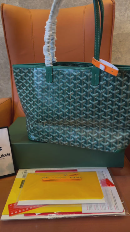Bolsa de compras Goyard impermeável verde de alta qualidade